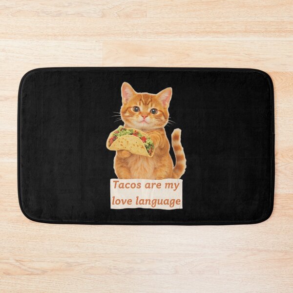 Item preview, valentine cat Tacos are my love language valentines day designed and sold by Grace-Cop.