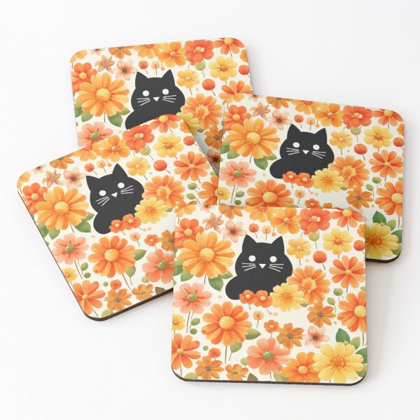Item preview, Feline Elegance Blossoms? designed and sold by Opps-diseño.