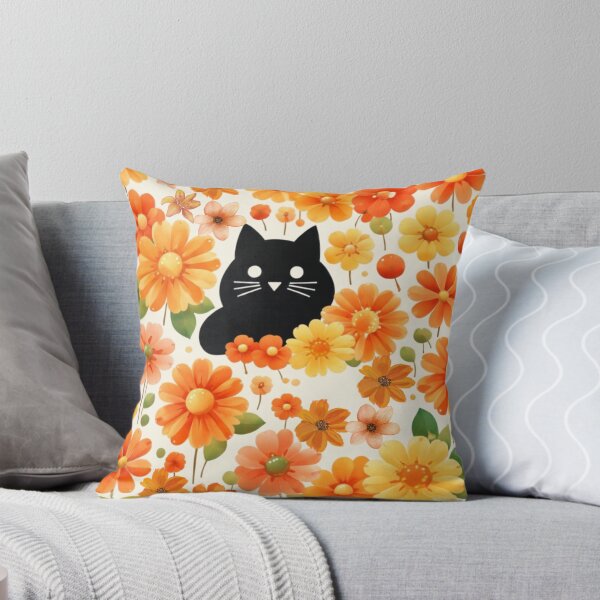 Item preview, Feline Elegance Blossoms? designed and sold by Opps-diseño.