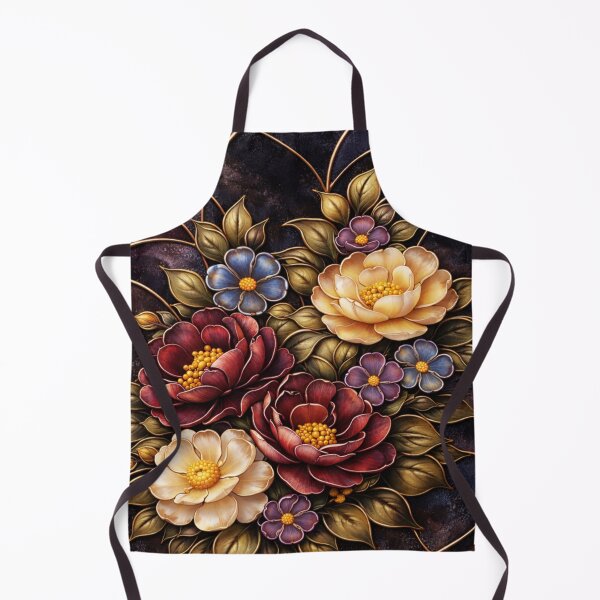 Item preview, Dark Rose Stained Glass Art – Burgundy and Ivory Floral Glass Design designed and sold by TSOL5.