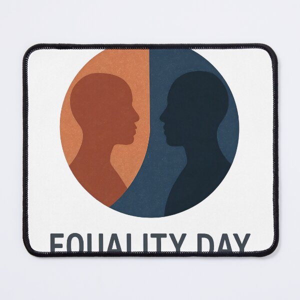 Item preview, Minimalist emblem with two profiles and Equality Day text in center designed and sold by Creative88Art.