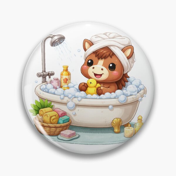 Item preview, Relaxing Tet Horse Bath – Cute Self-Care Zodiac designed and sold by PunchDrop.