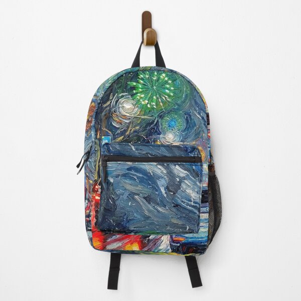Item preview, Snowy City Night Traffic - Van Gogh Style Impressionism designed and sold by AgingeR.