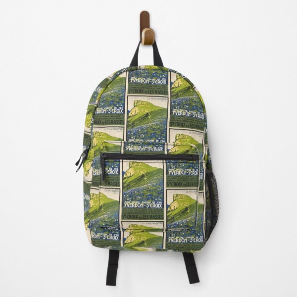Item preview, Le Chasseron Mountain Landscape Illustration Wildflower Meadow Travel Poster : Vintage Artwork designed and sold by artofuniverse.