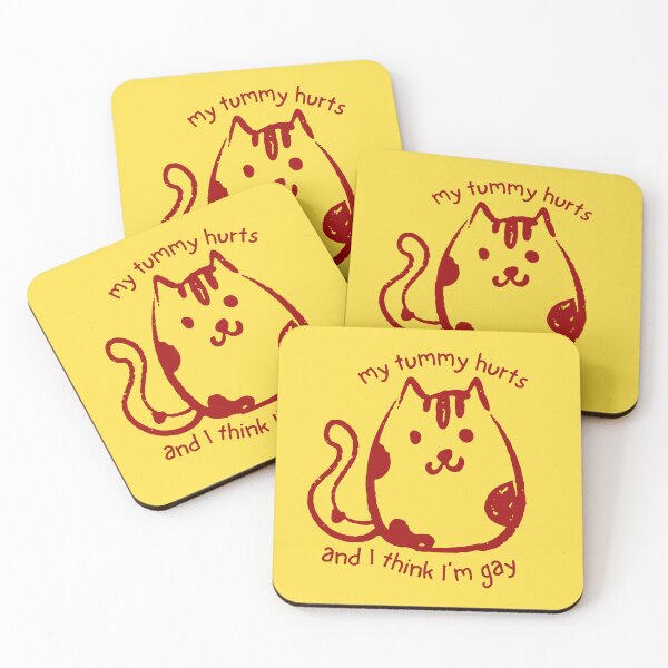 Item preview, Cute Cat Doodle Drawing Red Yellow Gay Pride  designed and sold by TackyTime.