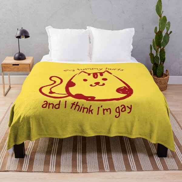 Item preview, Cute Cat Doodle Drawing Red Yellow Gay Pride designed and sold by TackyTime.