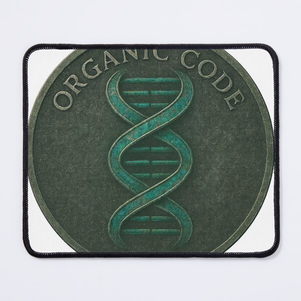 Item preview, Bronze medallion with teal DNA helix and ORGANIC CODE engraving designed and sold by Creative88Art.
