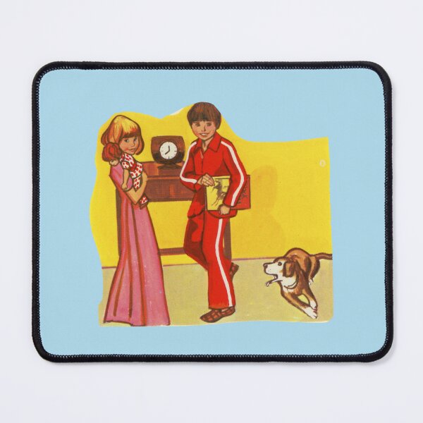 Item preview, Boy and Girl and Dog Childhood Friends 70s Classroom Rewards designed and sold by The Sticker Bureau.