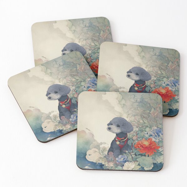 Item preview, Whimsical poodle Amidst Flowers designed and sold by lautir.
