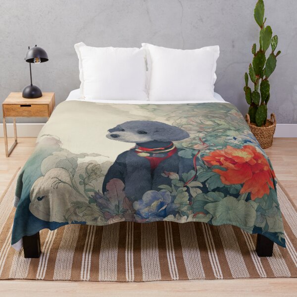 Item preview, Whimsical poodle Amidst Flowers designed and sold by lautir.