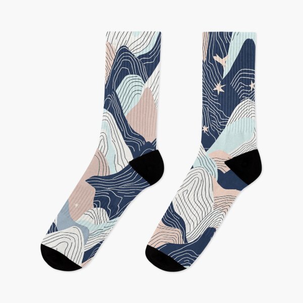 Item preview, Minimalist Mountains in Continuous Lines designed and sold by vevaschick.
