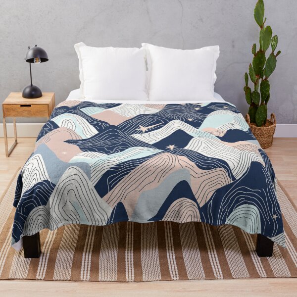Item preview, Minimalist Mountains in Continuous Lines designed and sold by vevaschick.