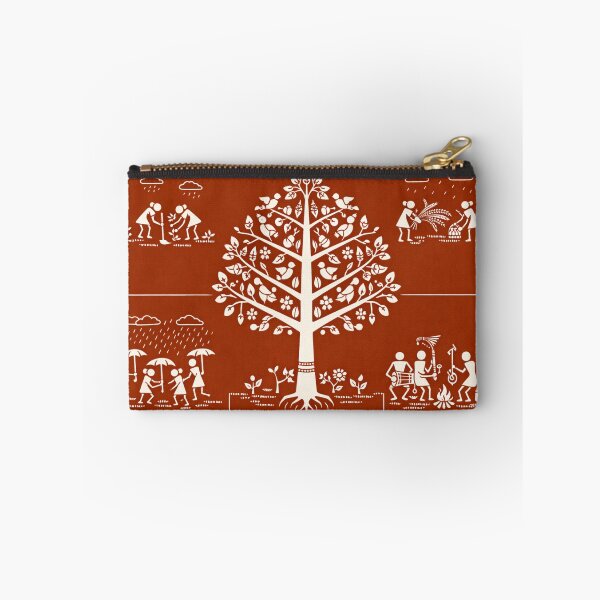 Item preview, Warli Tree of Life Print – Four Seasons Folk Scene designed and sold by Planthem.