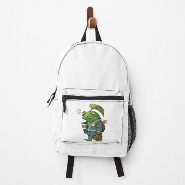 Item preview, Bored Frog Going to School | Deadpan Student Frog Japanese Aesthetic designed and sold by BeetleDots.