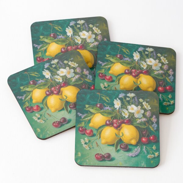 Aperçu de l'œuvre Fruits et fleurs sauvages, peinture à l'huile. créée et vendue par elegantpaterns.