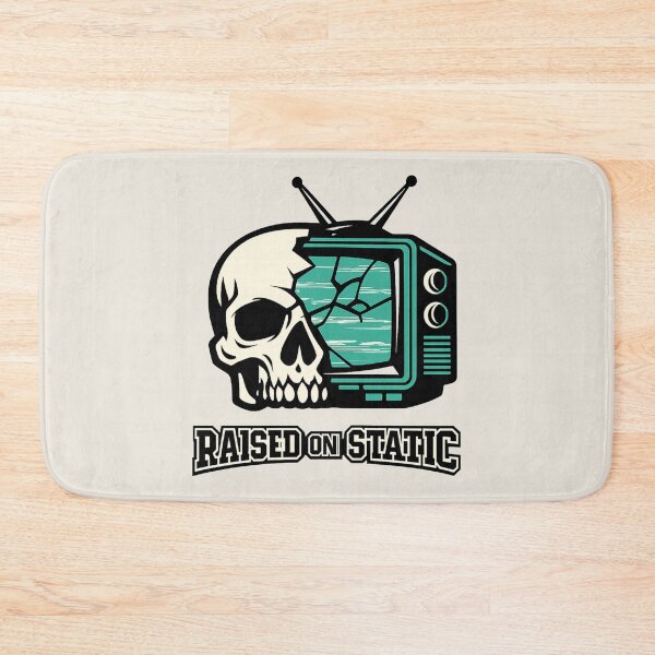 Item preview, Raised on Static – Vintage CRT Skull Streetwear Illustration designed and sold by JonelCrafts.