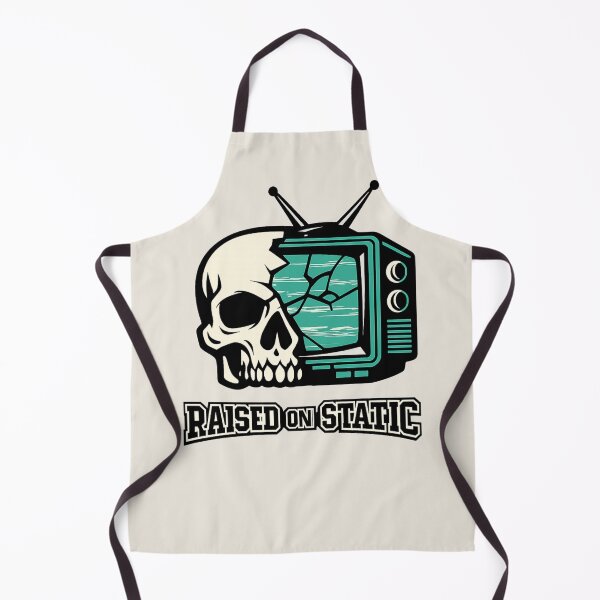 Item preview, Raised on Static – Vintage CRT Skull Streetwear Illustration designed and sold by JonelCrafts.
