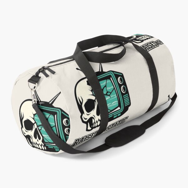 Item preview, Raised on Static – Vintage CRT Skull Streetwear Illustration designed and sold by JonelCrafts.