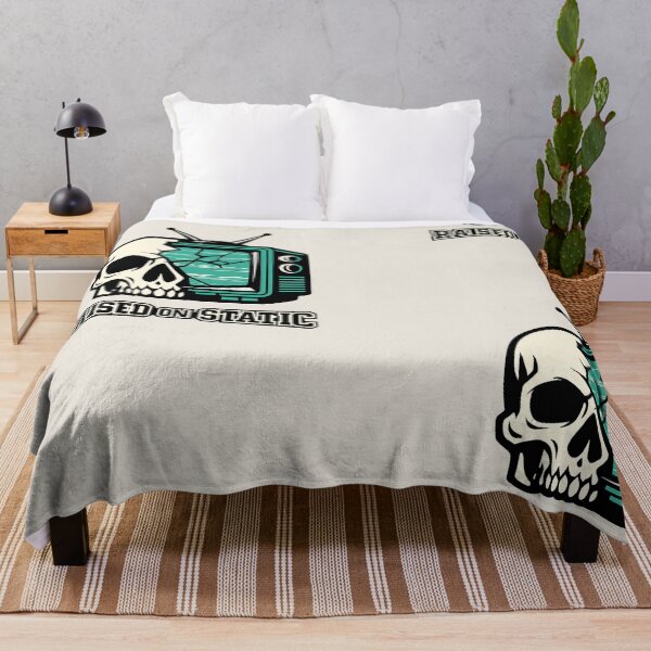 Item preview, Raised on Static – Vintage CRT Skull Streetwear Illustration designed and sold by JonelCrafts.