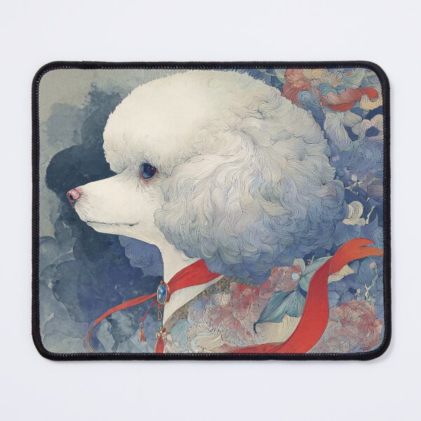 Item preview, Regal Poodle with Red Ribbon designed and sold by lautir.