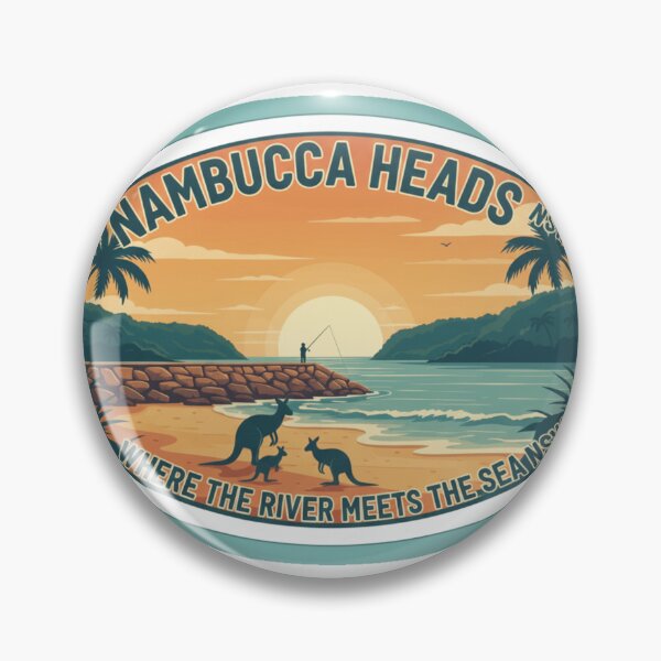 Item preview, Nambucca Heads NSW Retro Beach Sunset designed and sold by Pixel & Beyond.