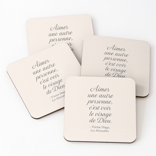 Item preview, Aimer une autre personne — Victor Hugo, Les Misérables (French Quote) designed and sold by Novel Works Studio.