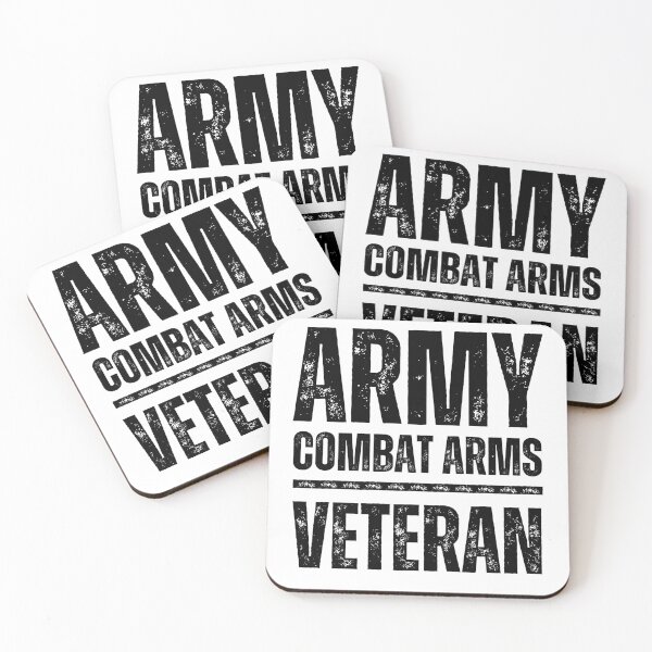 Item preview, Army Combat Arms Veteran – Rugged Military Tribute Design black worn look font designed and sold by GFamilyC.