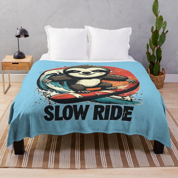 Item preview, Surfing Sloth T-Shirt – Funny “Slow Ride” Retro Sunset Design designed and sold by JonelCrafts.