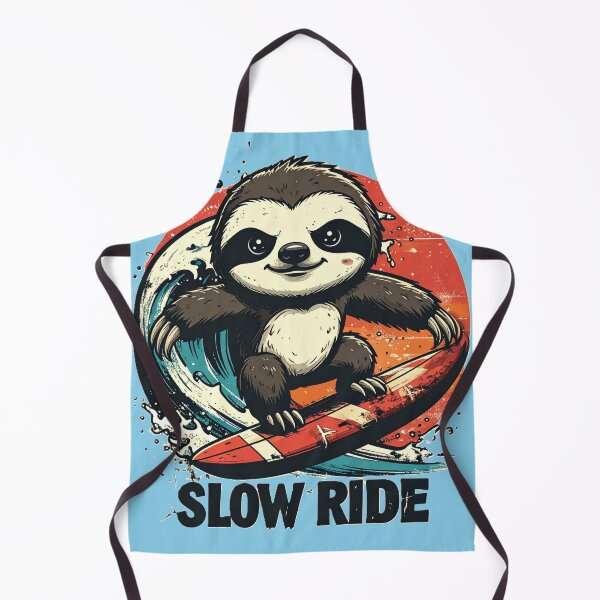 Item preview, Surfing Sloth T-Shirt – Funny “Slow Ride” Retro Sunset Design designed and sold by JonelCrafts.