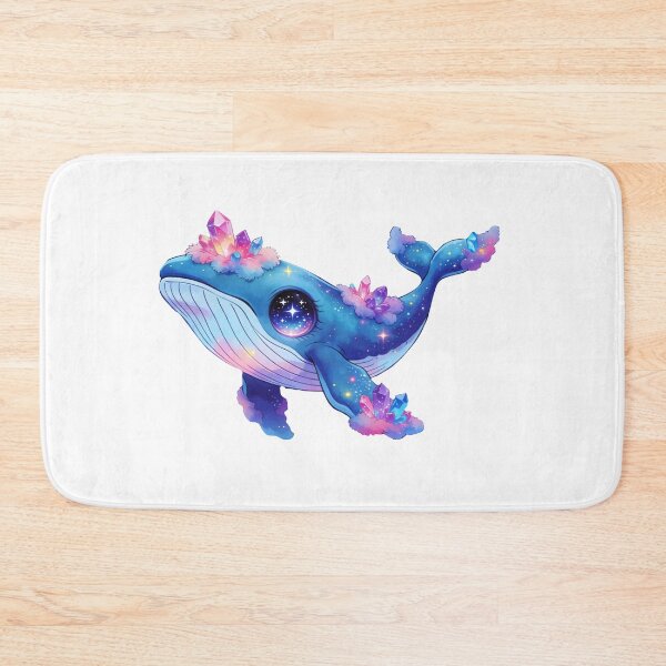 Item preview, Crystal Galaxy Kawaii Whale Cute Whimsical Ocean Art designed and sold by Anastasiia Yurevych.