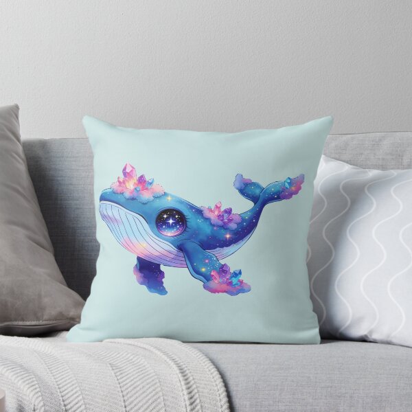 Item preview, Crystal Galaxy Kawaii Whale Cute Whimsical Ocean Art designed and sold by Anastasiia Yurevych.
