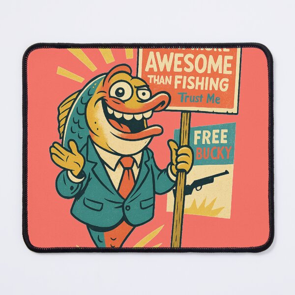 Item preview, Goofy Fish Propaganda – Ironic Hunting Parody Poster designed and sold by JonelCrafts.