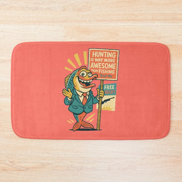 Item preview, Goofy Fish Propaganda – Ironic Hunting Parody Poster designed and sold by JonelCrafts.