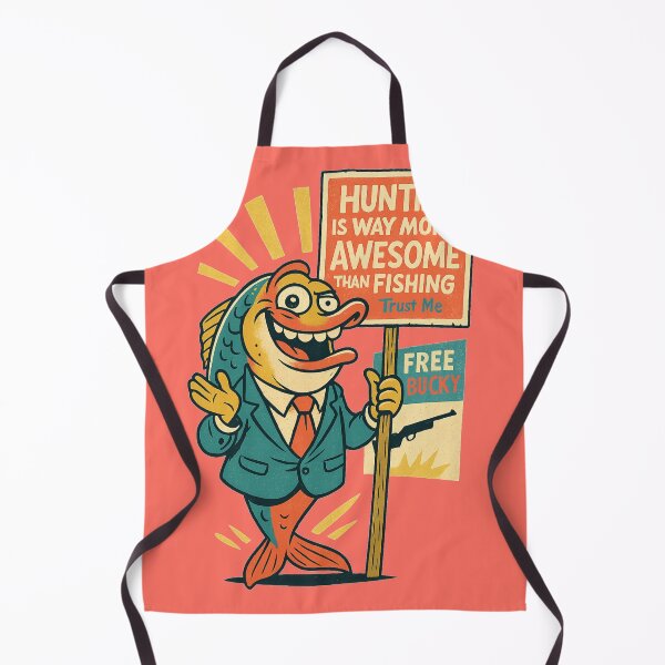 Item preview, Goofy Fish Propaganda – Ironic Hunting Parody Poster designed and sold by JonelCrafts.