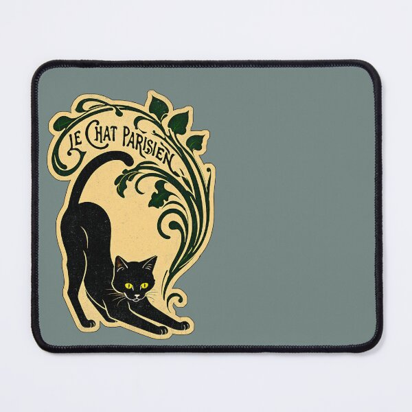 Item preview, Le Chat Parisien — Parisian Black Cat Vintage Poster designed and sold by FrancophileFun.