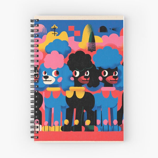 Item preview, Colorful cartoon Poodles designed and sold by lautir.