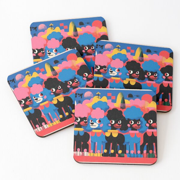 Item preview, Colorful cartoon Poodles designed and sold by lautir.