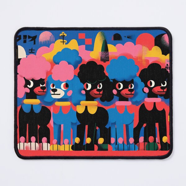 Item preview, Colorful cartoon Poodles designed and sold by lautir.