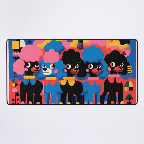 Item preview, Colorful cartoon Poodles designed and sold by lautir.