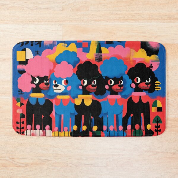 Item preview, Colorful cartoon Poodles designed and sold by lautir.