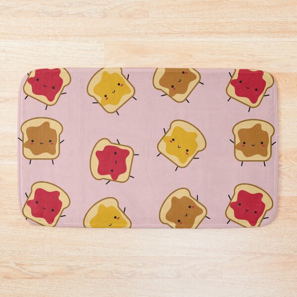 Item preview, Delicious slices of toasted bread topped with a strawberry, honey, and creamy peanut butter pattern. Perfect for breakfast and snacks designed and sold by Denisse diseno.
