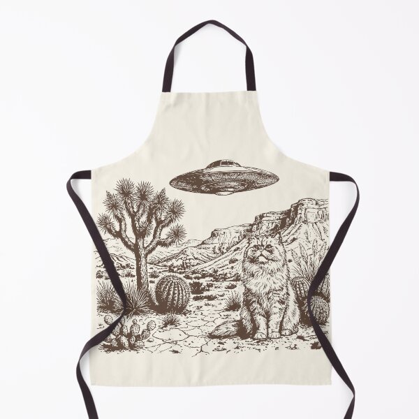 Item preview, Persian Cat UFO Retro Desert Western Cowboy designed and sold by Y-Vibes.
