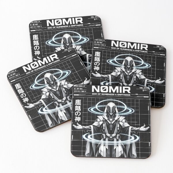 Item preview, NOMIR God of Nihilism & Emptiness Cyberpunk Aesthetic - Existential Dread Dystopian Art - Minimalist Dark Techwear Graphic for Streetwear, Hoodies & Posters - Meaningless Void Simulation Design designed and sold by Vivaan Studio.