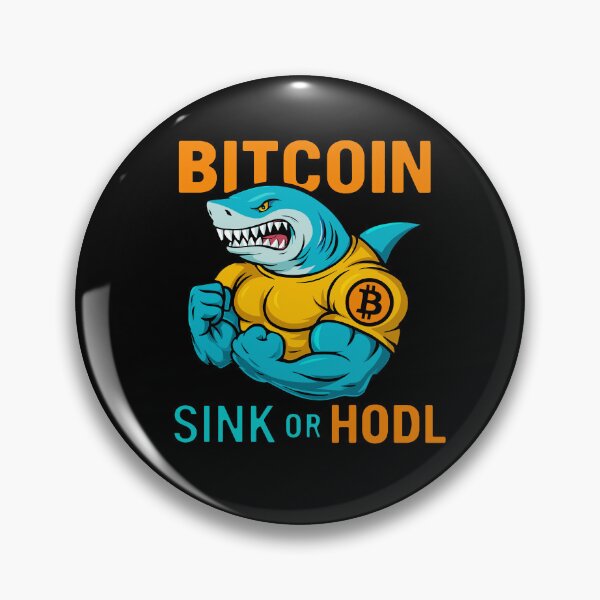 Item preview, Sink or HODL – Bitcoin Shark Power Design designed and sold by BitCrop.