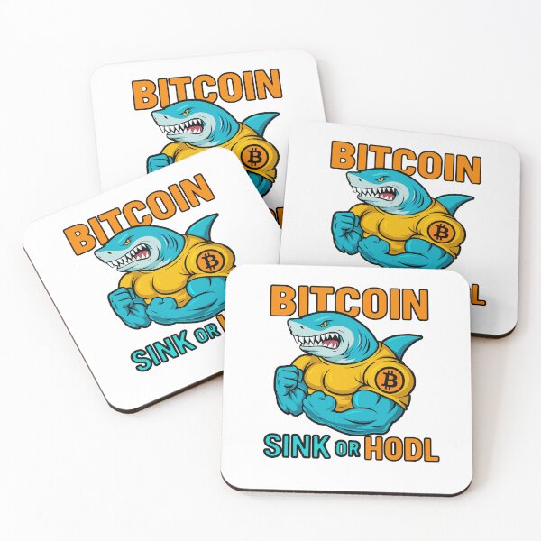 Item preview, Sink or HODL – Bitcoin Shark Power Design designed and sold by BitCrop.