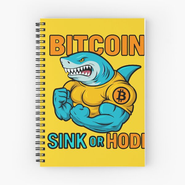 Item preview, Sink or HODL – Bitcoin Shark Power Design designed and sold by BitCrop.