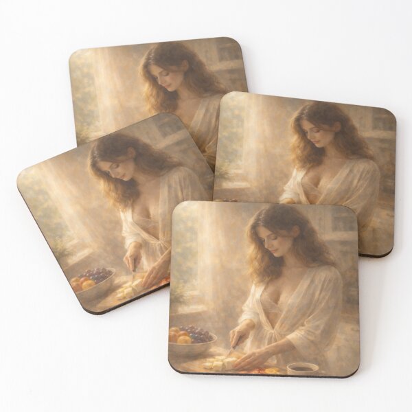 Item preview, TENDER MORNING – SOFT LIGHT kitchen scene | feminine art by GGSTCraftstudio designed and sold by ggstcraft.