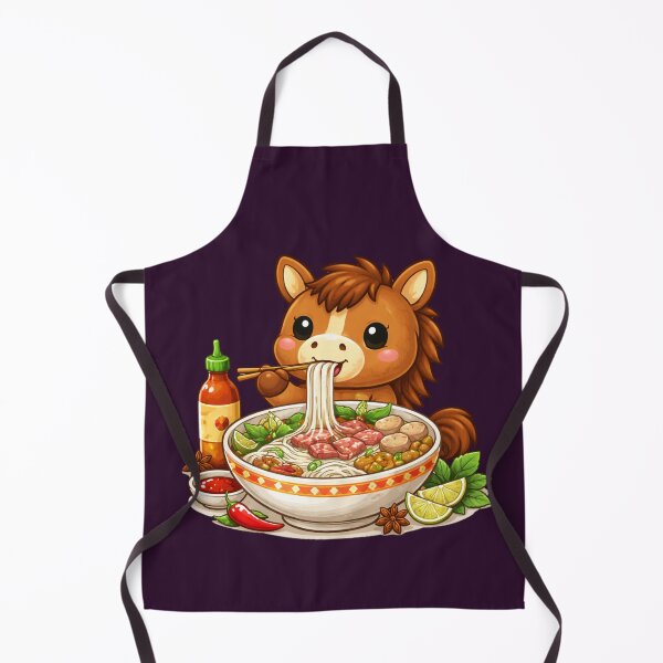Item preview, Tet Horse Enjoying Phở – Cute Vietnamese Food Zodiac designed and sold by PunchDrop.