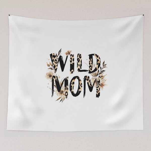 Item preview, Wild Mom Leopard Print Boho Floral Mama Art designed and sold by Anastasiia Yurevych.