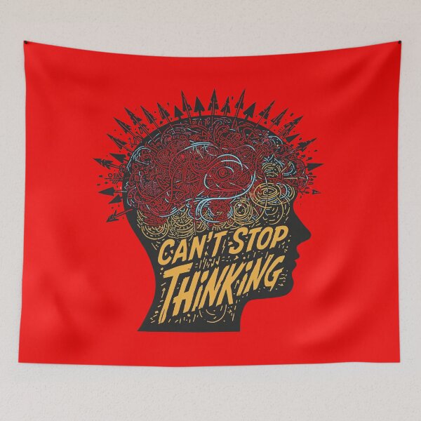 Item preview, Can’t Stop Thinking – Overactive Mind Illustration designed and sold by Katzpy.